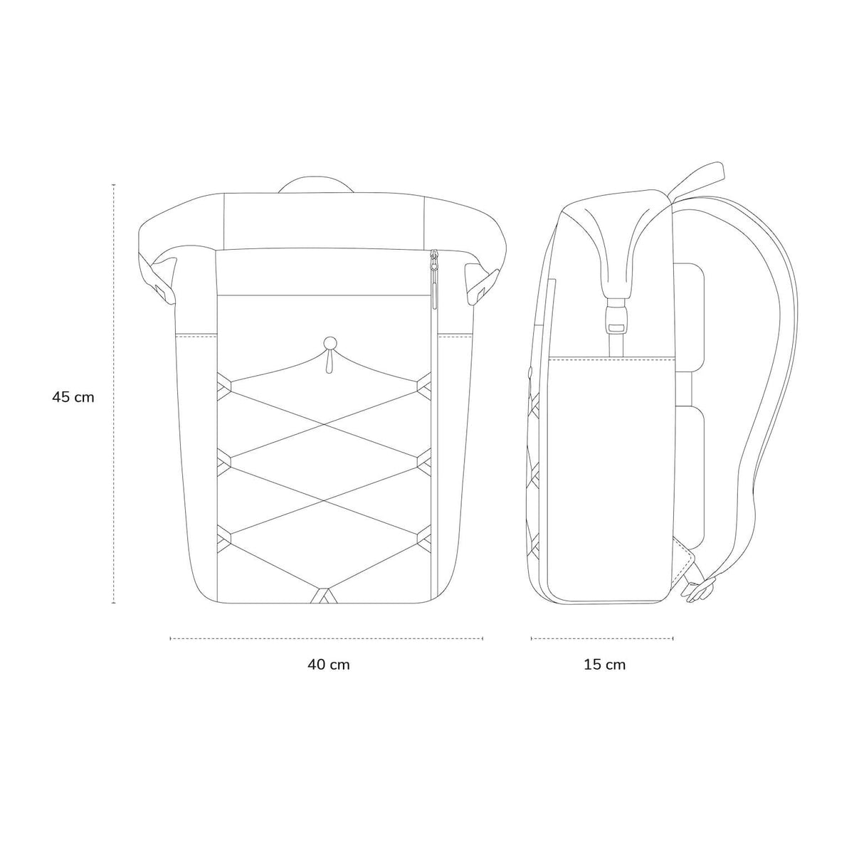 Sac à dos Rolltop Kapten & Son Yoho Stone Grey