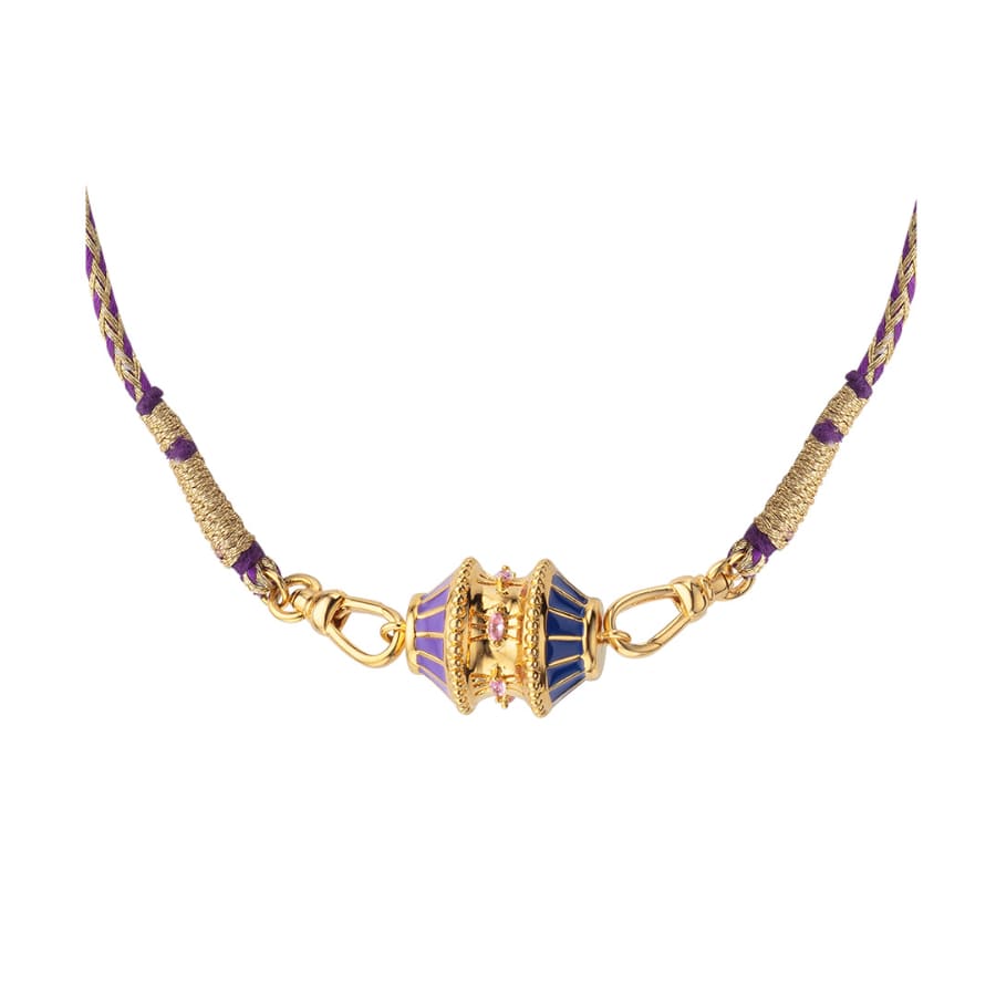 Collier MYA BAY Big Talisman Blue Purple CO-270.G - PRECIOVS