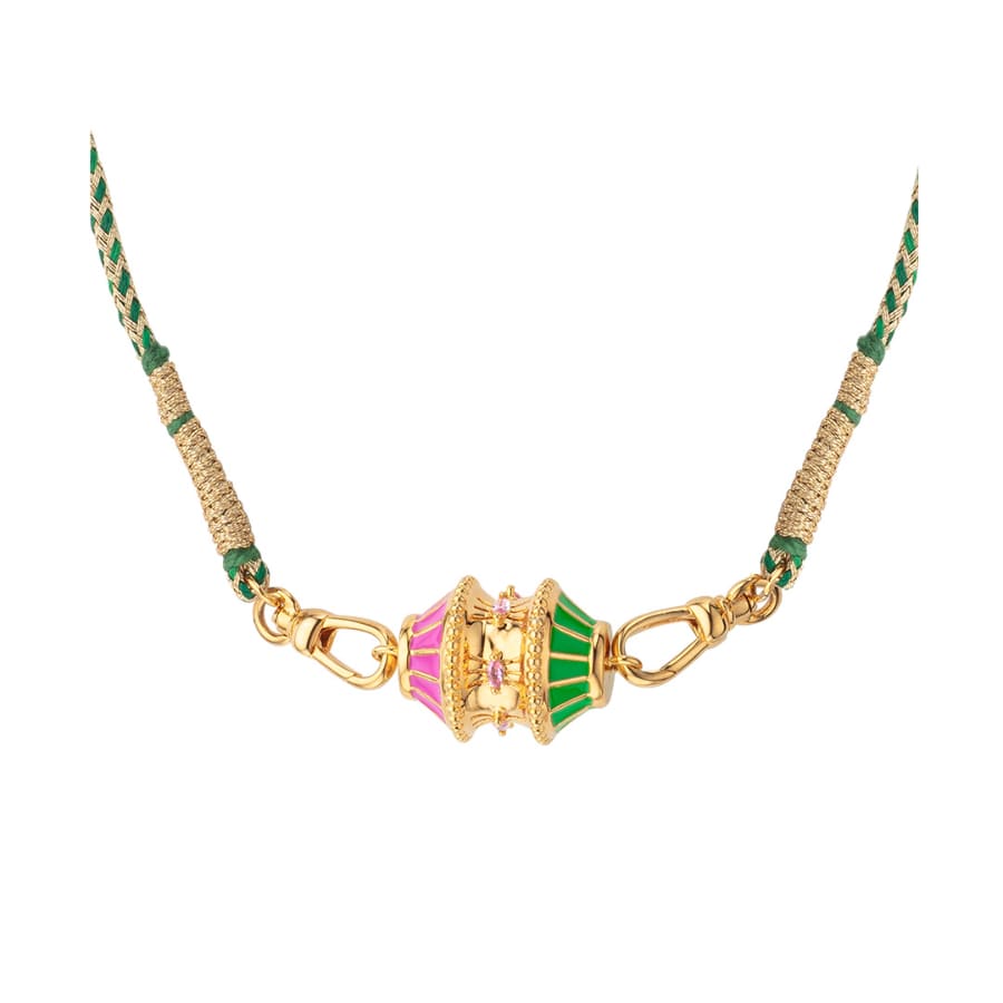 Collier MYA BAY Big Talisman Fuchsia Green CO-272.G - PRECIOVS
