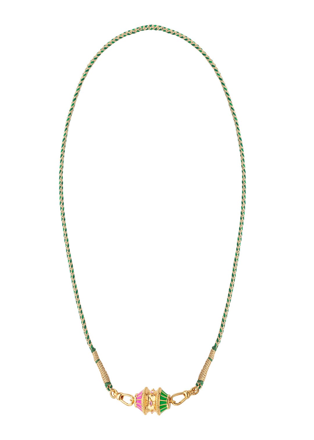 Collier MYA BAY Big Talisman Fuchsia Green CO-272.G