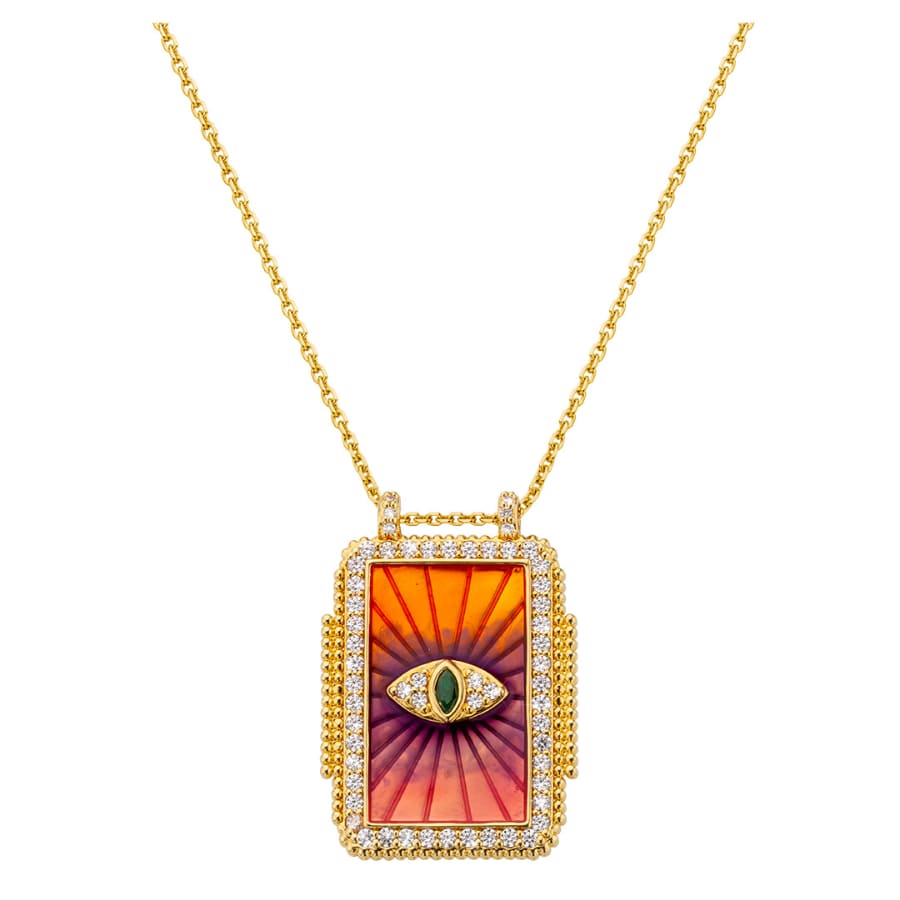 Collier MYA BAY Pink Rainbow Eye Boheme CO-277.G