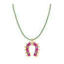 Collier MYA BAY Fuchsia Horseshoe CO-378.G