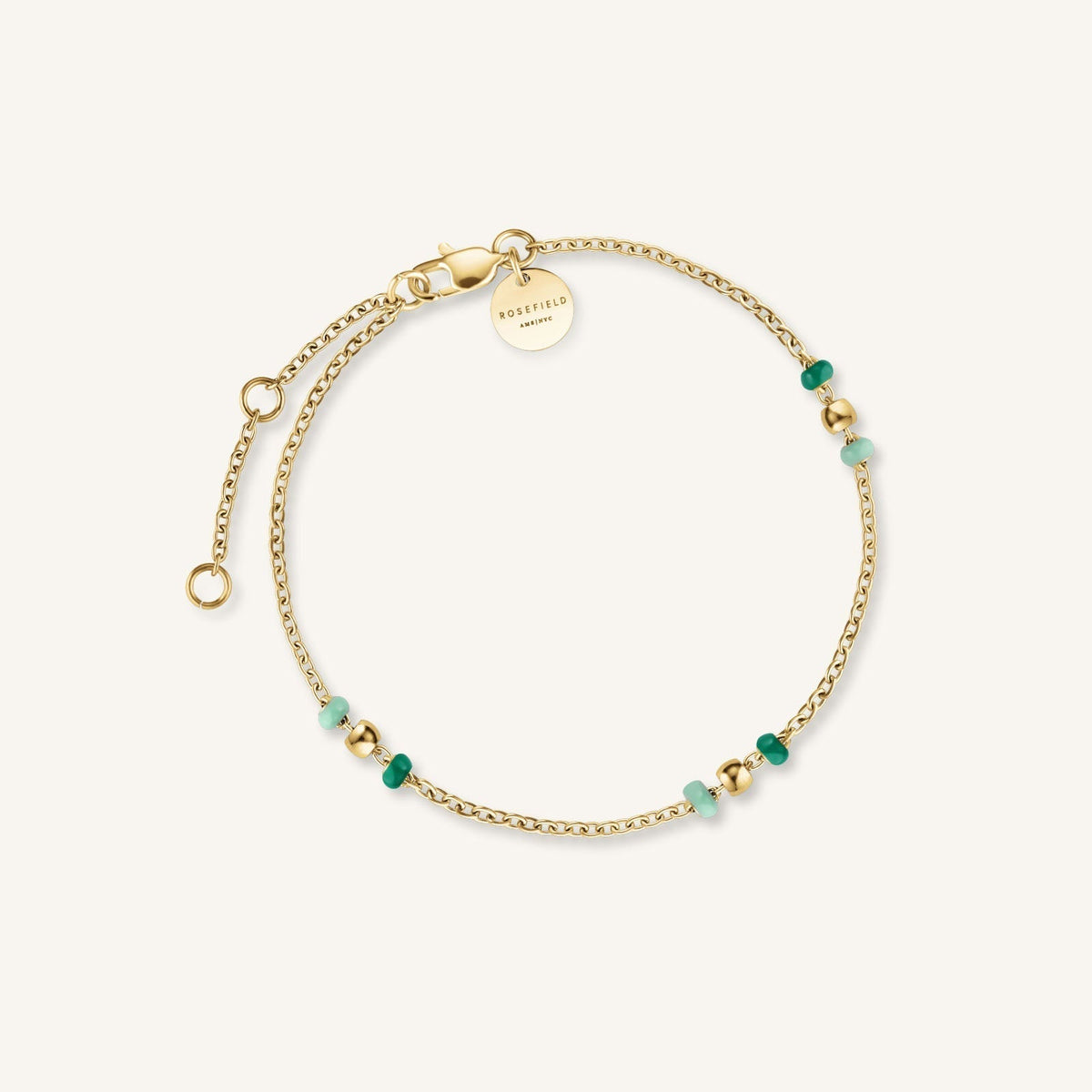 Bracelet Rosefield Perles Émeraude J720