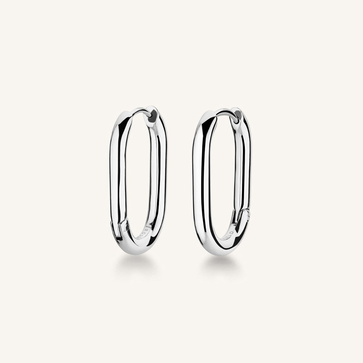 Boucles d'oreilles Rosefield Créoles Ovales Argent J568
