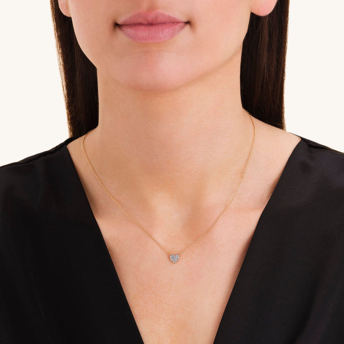 Collier Rosefield Cœur Pavé J1273