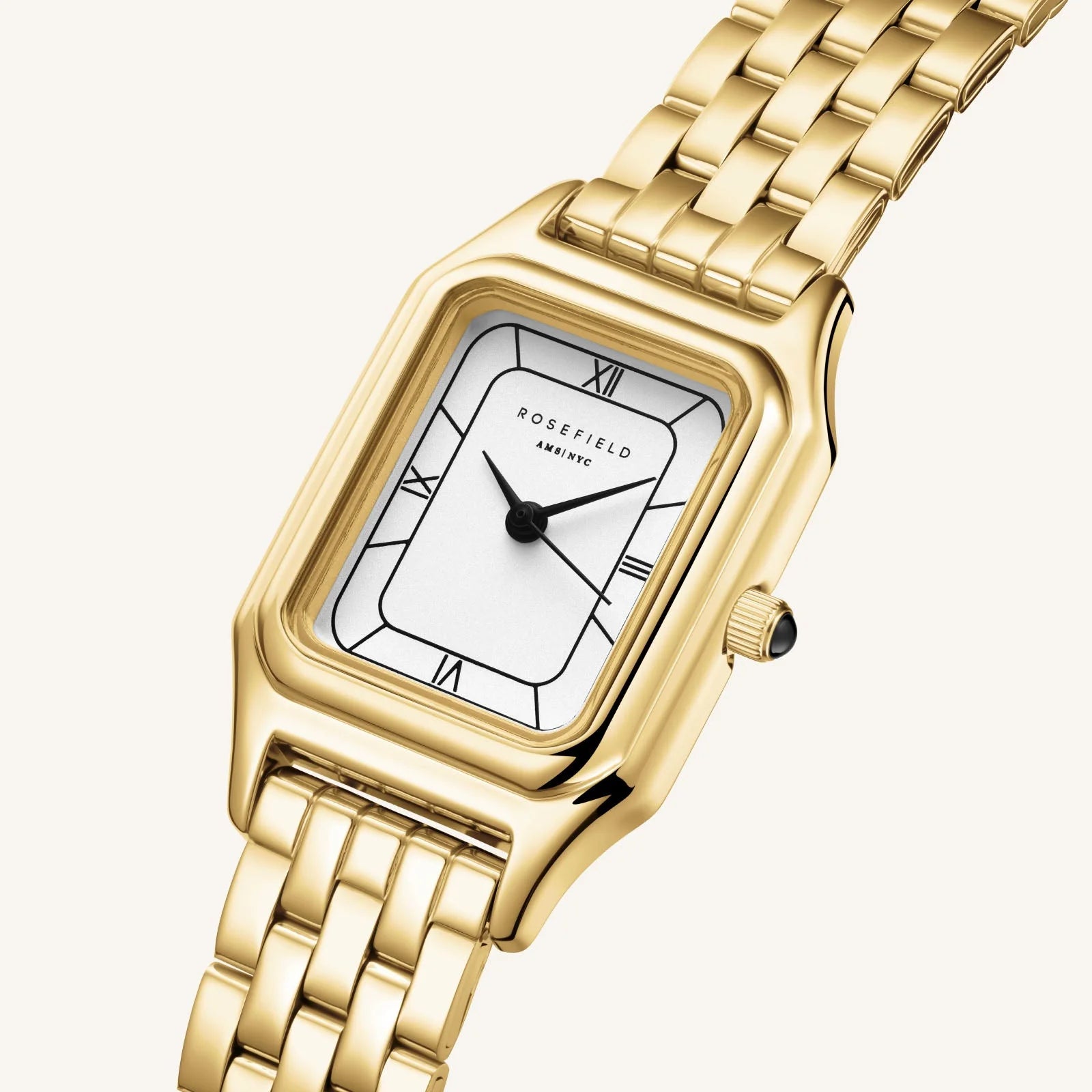 Montre Rosefield Ivy Blanc Or OC01