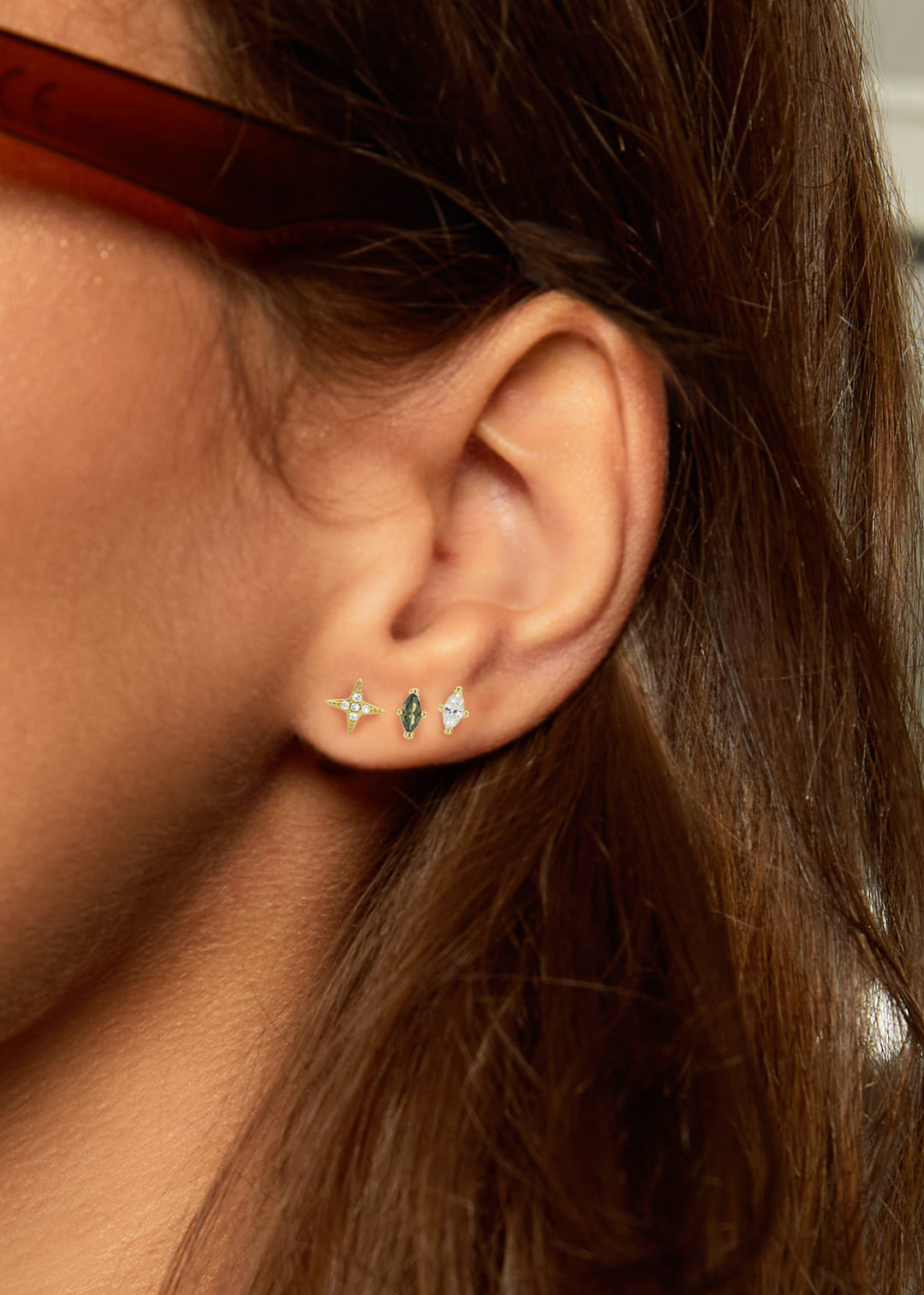 Piercing MYA BAY Green Grey Marquise P-15.G - PRECIOVS