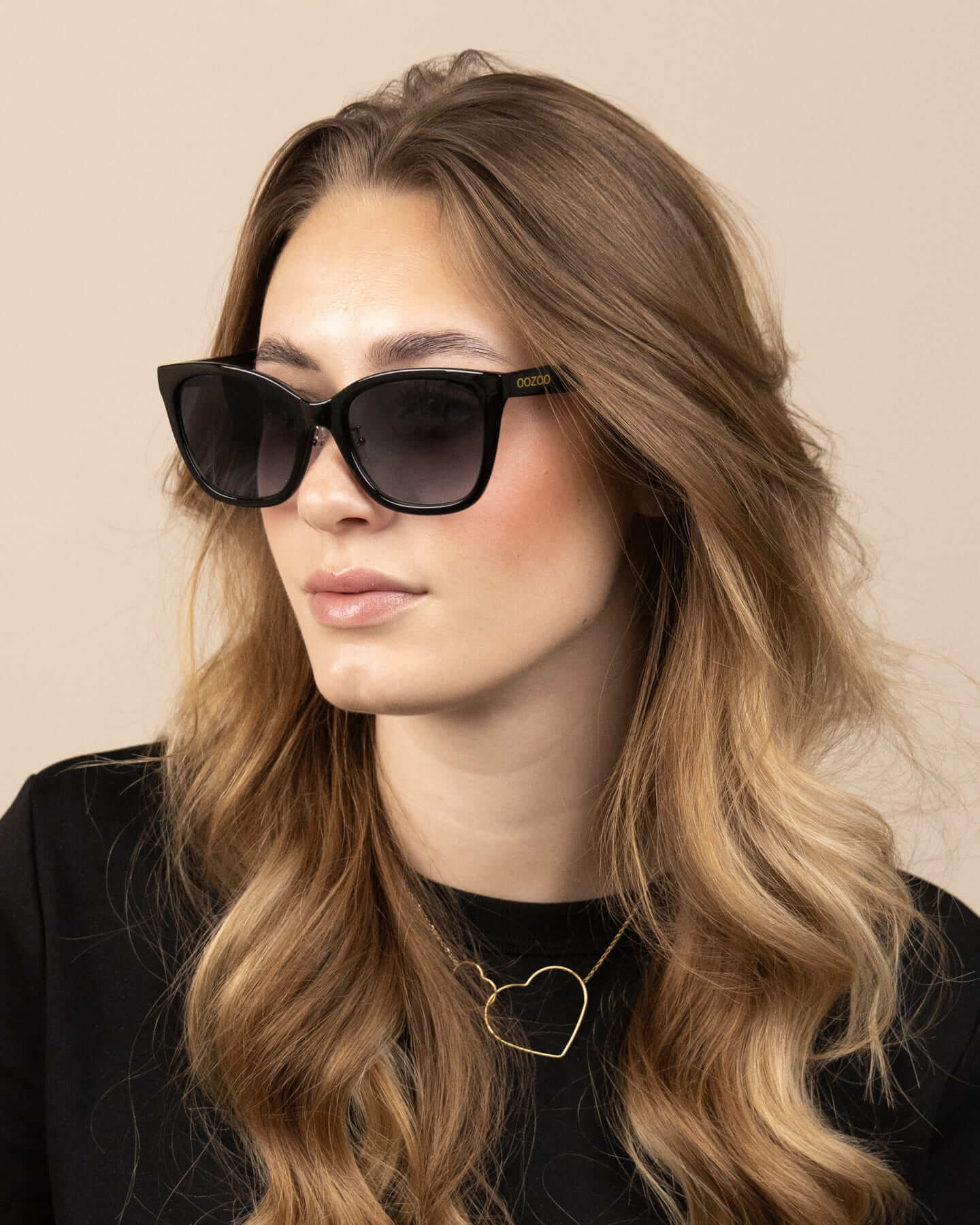 Lunettes de Soleil Oozoo Noir UV400 SG009-BK - PRECIOVS