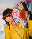 Éventail artisanal A Fan Of Fresh Roses