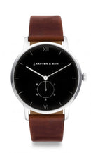 Montre Kapten & Son Heritage Silver Black Brown Leather - PRECIOVS