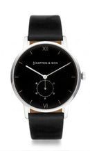 Montre Kapten & Son Heritage Silver All Black Leather - PRECIOVS
