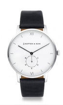 Montre Kapten & Son Heritage Silver Black Leather - PRECIOVS