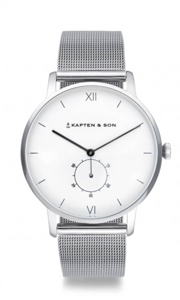 Mesh Kapten Et Son Montre Montre Kapten And Son Chrono Silver