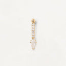 Boucle d'oreille PDPaola Super Vero argent plaqué or et zircons blancs - PRECIOVS