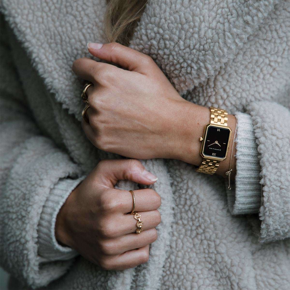 Montre Kapten & Son Grace Gold Black Steel - PRECIOVS