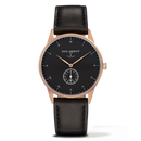 Montre Paul Hewitt Signature Line Black Sea IP Or Rosé Bracelet Cuir Noir PH-M1-R-B-2M - PRECIOVS