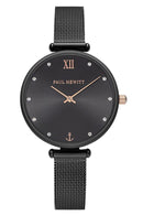 Montre Paul Hewitt Lagoona Black Mesh Swarovski Edition - PRECIOVS