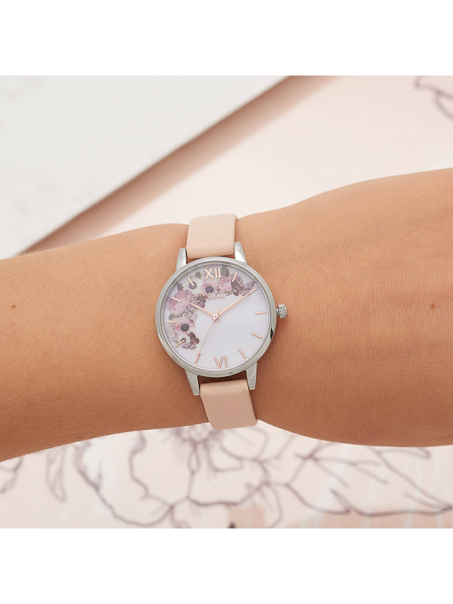 Montre Olivia Burton Signature Floral Rose Gold Silver & Nude Peach OB16EG75 - PRECIOVS