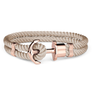 Bracelet Paul Hewitt Ancre PHREP Or Rose Nylon Hazelnut - PRECIOVS