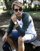 Lunettes de soleil Kapten & Son Bali Matt Black Silver Black - PRECIOVS