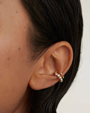 Earcuff PDPaola Alexia argent plaqué or et zircons blancs - PRECIOVS