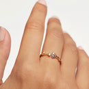Bague PDPaola Five argent plaqué or et pierres précieuses - PRECIOVS