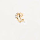 Earcuff PDPaola Alexia argent plaqué or et zircons blancs - PRECIOVS
