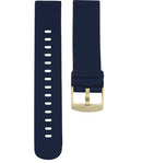 Bracelet de montres Oozoo Smartwatch Silicone Bleu Marine boucle or jaune - PRECIOVS