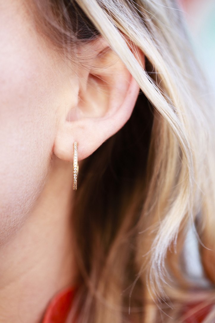 Boucle d'oreilles I.Ma.Gi.N Jewels Bo Big Hoop White Or Jaune - PRECIOVS