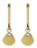 Boucles d'oreilles Rosefield The Raye Pendentif Sunray avec cristal Swarovski Gold J258 - PRECIOVS