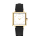 Montre Amalys Diane Gold/White Black Suede AMW-013 - PRECIOVS