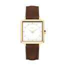 Montre Amalys Sixtine Gold/White Tobacco Brown AMW-014 - PRECIOVS