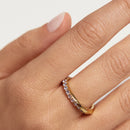 Bague PDPaola Cavalier argent plaqué or et pierres précieuses - PRECIOVS