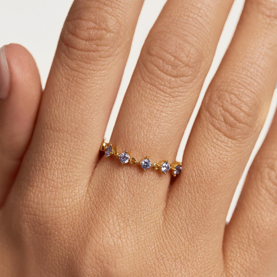 Bague PDPaola Victoria argent plaqué or et pierres précieuses - PRECIOVS