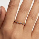 Bague PDPaola Victoria argent plaqué or et pierres précieuses - PRECIOVS