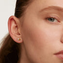 Boucles d'oreilles PDPaola Zaza argent plaqué or et pierres précieuses - PRECIOVS
