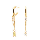 Boucles d'oreilles PDPaola Salma argent plaqué or et pierres précieuses - PRECIOVS