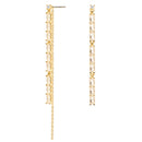 Boucles d'oreilles PDPaola Idris argent plaqué or et pierres précieuses - PRECIOVS