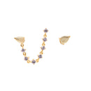 Boucles d'oreilles PDPaola Joanne argent plaqué or et pierres précieuses - PRECIOVS