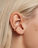 Boucles d'oreilles PDPaola Zoe argent plaqué or et pierres précieuses - PRECIOVS