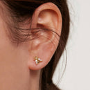 Boucles d'oreilles PDPaola Buzz argent plaqué or et pierres précieuses - PRECIOVS