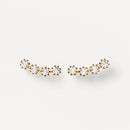 Boucles d'oreilles PDPaola White Tide argent plaqué or et pierres précieuses - PRECIOVS