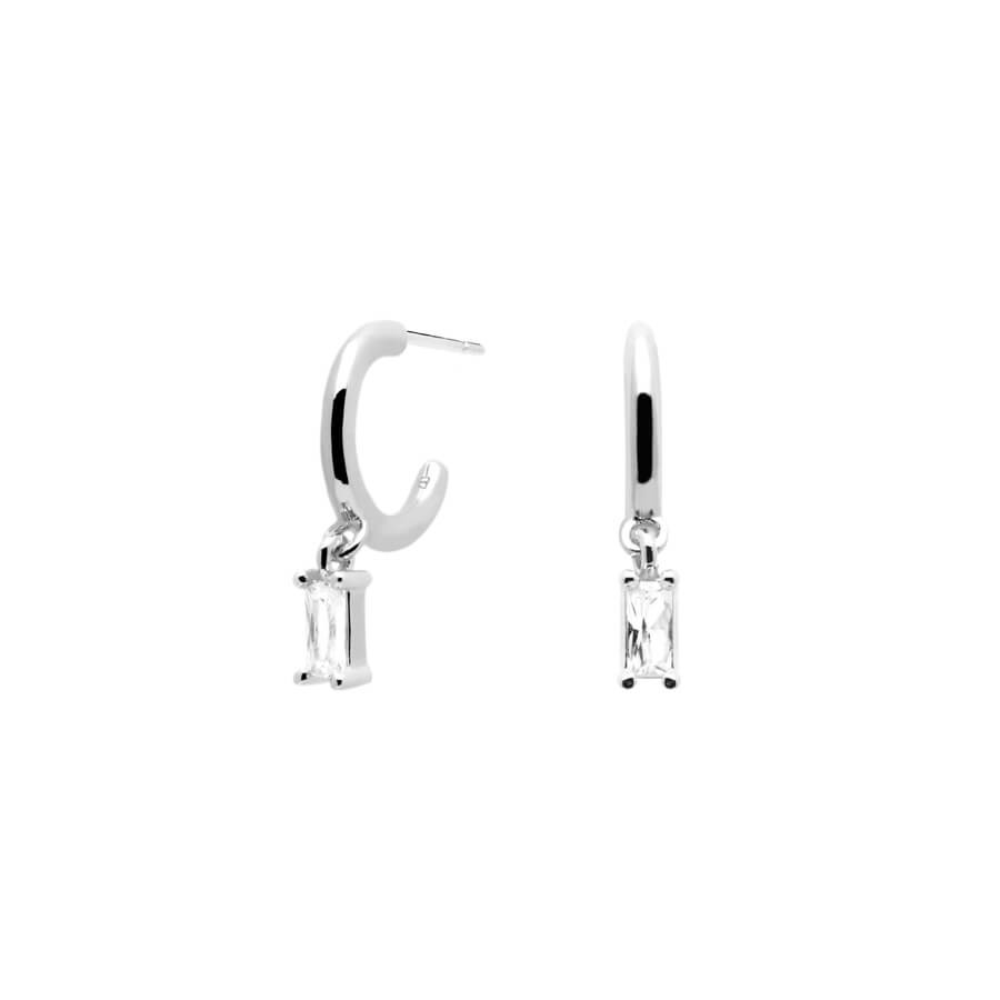 Boucles d'oreilles PDPaola Alia argent et pierres précieuses - PRECIOVS
