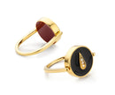 Bague réversible MYA BAY Goutte - Emaillée noir, bordeaux BA-130.G - PRECIOVS