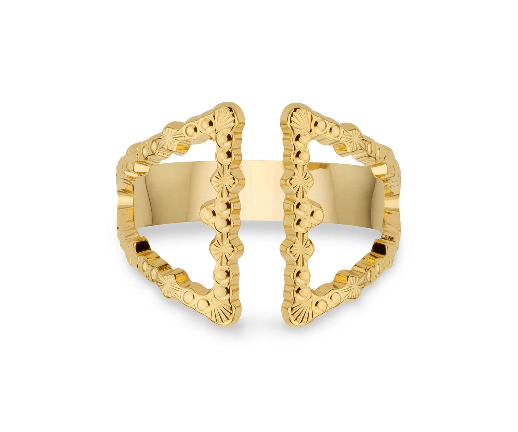 Bague MYA BAY Double triangle revisitée BA-147.G - PRECIOVS
