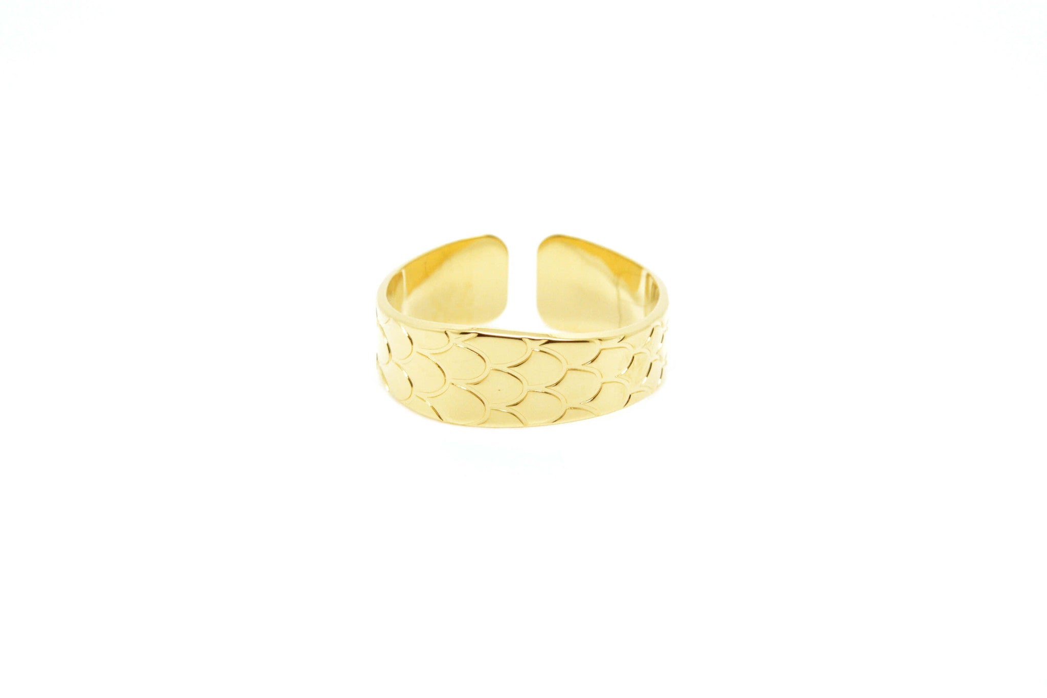 Bague ajustable MYA BAY Bague texture python BA-29 G - PRECIOVS