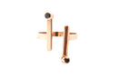 Bague ajustable MYA BAY Bague Sky Line, 2 pierres noires BA-38 P - PRECIOVS