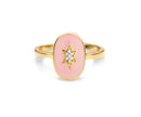 Bague MYA BAY Étoile du nord , émaillée rose BA-74.G - PRECIOVS