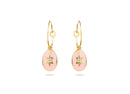 Boucles d'oreilles MYA BAY Étoile du nord , émaillée rose BO-27.G - PRECIOVS