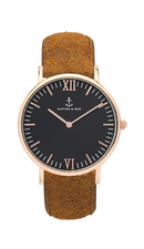 Montre Kapten & Son Black Brown Vintage Leather - PRECIOVS